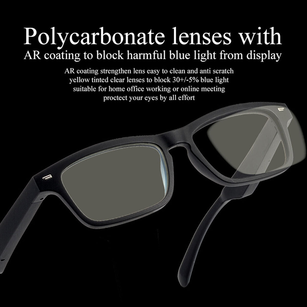 Polarized Smart Sunglasses Bluetooth5.0 Glasses Music Stereo Speaker Mic Calling