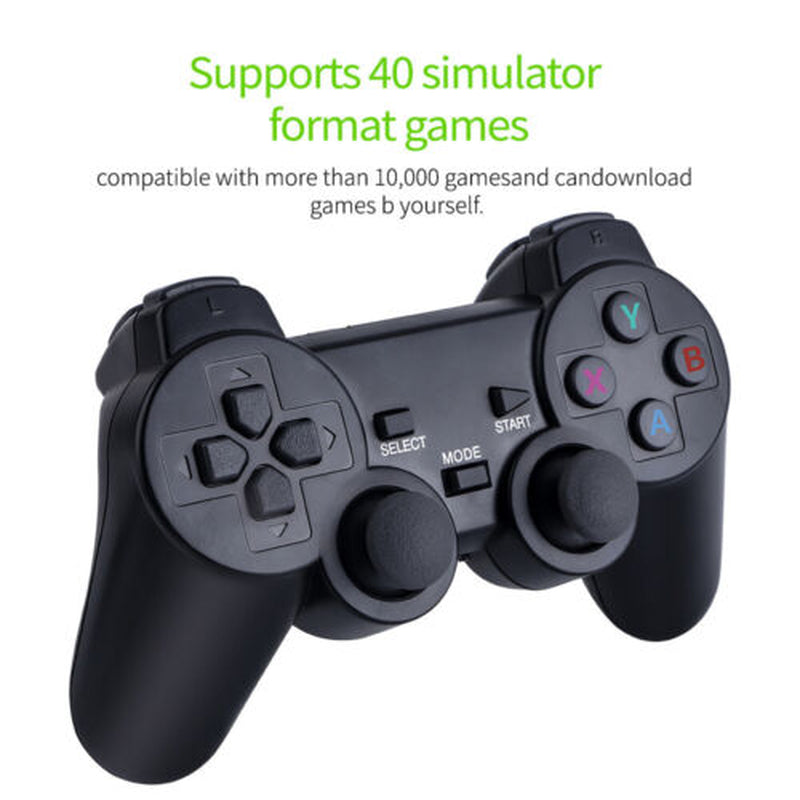 Xmas 4K Retro Game Stick Console Plug Play 20000+ Games 2 Wireless Controllers