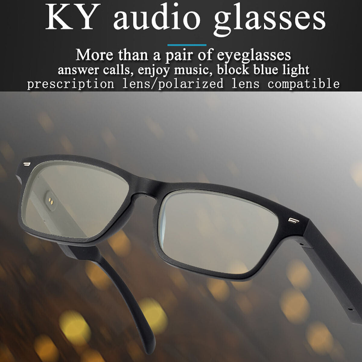 Polarized Smart Sunglasses Bluetooth5.0 Glasses Music Stereo Speaker Mic Calling