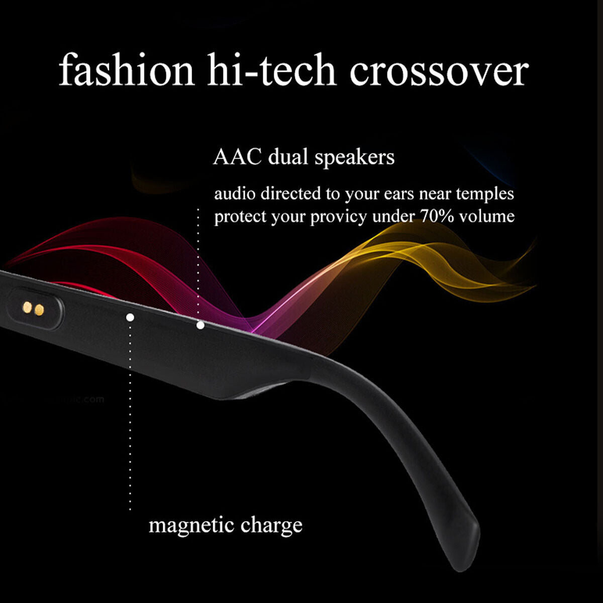 Polarized Smart Sunglasses Bluetooth5.0 Glasses Music Stereo Speaker Mic Calling